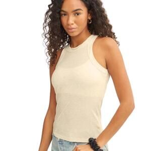 NEW BANDIER rivington ribbed tank top - plus in oatmeal
